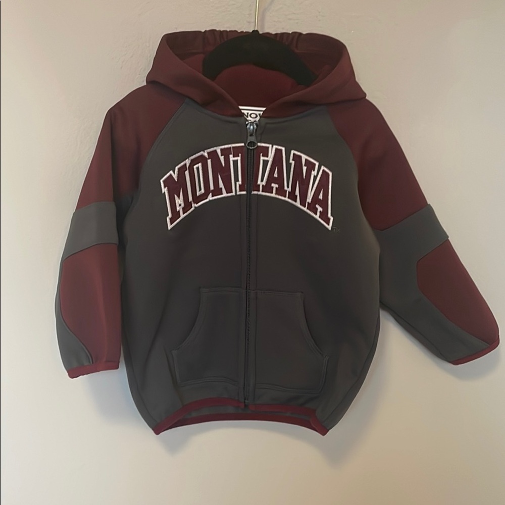 Montana Grizzles Football, Long Sleeve Zipper Hoodie Jacket